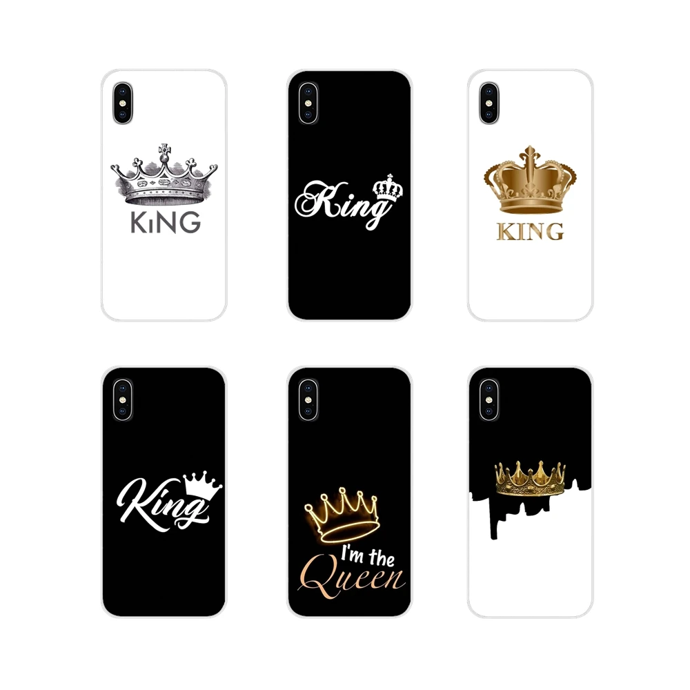 King Queen парные влюбленные для Huawei Honor 4C 5C 6X 7 7A 7C 8 9 10 8C 8S 8X 9X 10I 20 Lite Pro аксессуары чехол