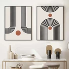 Постеры и принты в скандинавском стиле, геометрические скандинавские картины на холсте в стиле бохо, настенные картины для гостиной, украшение для дома