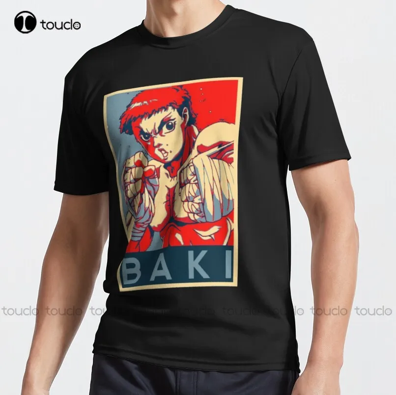 

Old Baki Hanma fanart Active T-Shirt halloween shirts Custom aldult Teen unisex digital printing Tee shirt fashion funny new