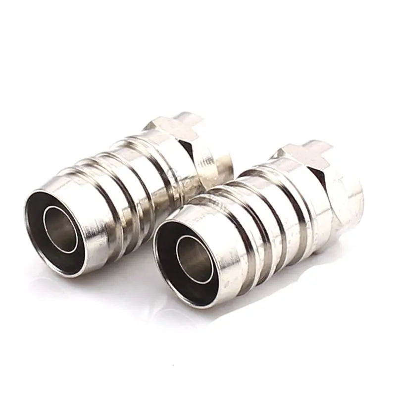 100 шт. Великобритании RG6 F адаптер коаксиальный сжатия Тип обжимной на разъем для