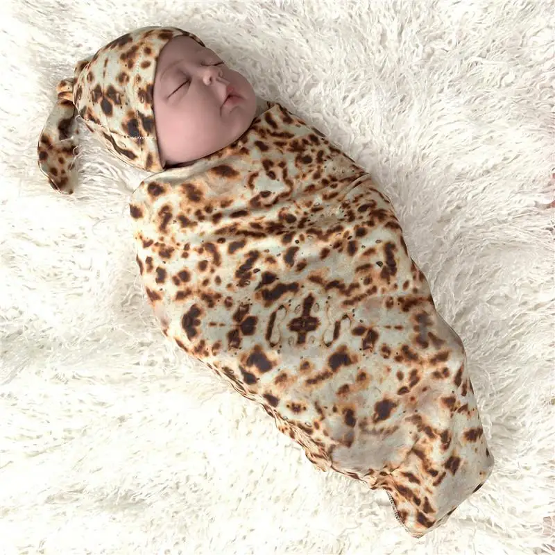 1 комплект Burrito Одеяло Детские пшеничной лепешке пеленать 100% одеяло из хлопка