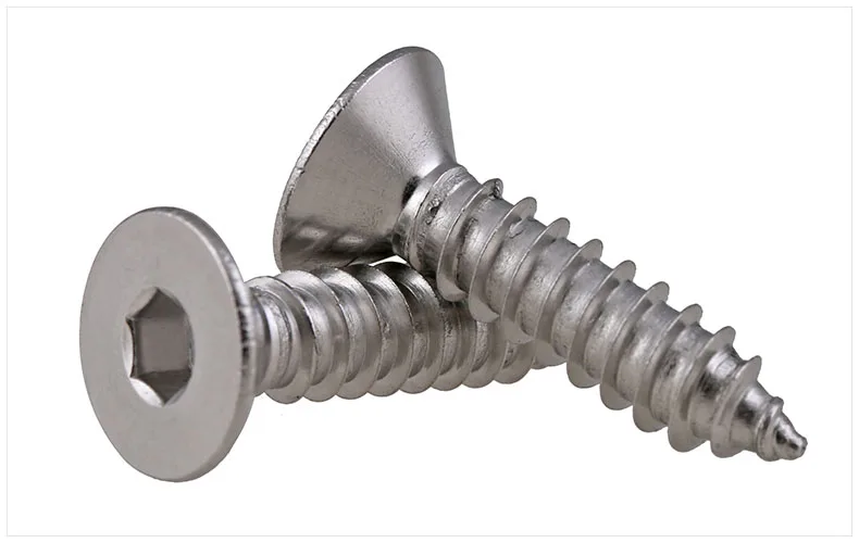 DIN7991 304 stainless steel hex socket head self tapping screw M3 M4 M5 M6 flat | Обустройство дома