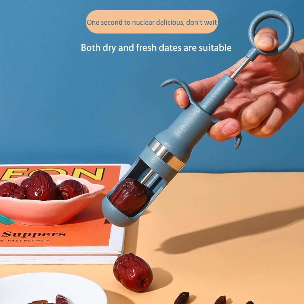 

Kitchen Gadgets Pitting Device Jujube Pitting Device Cherry Coring Pumping Hand-Pressing Pitting Knife Vegetable Tools Household