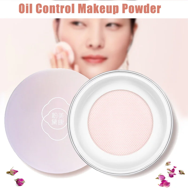 

Rose Plant Oil Control Loose Powder Whitening Brighten Makeup Mineral Powder Tool Dropshipping SMJ
