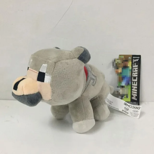 18-23 см игра MC Snow Golem Стив зомби волк Оцелот кролик курица плюшевые игрушки кукла Мягкие игрушки подарки для детей - Цвет: 20cm New Wolf