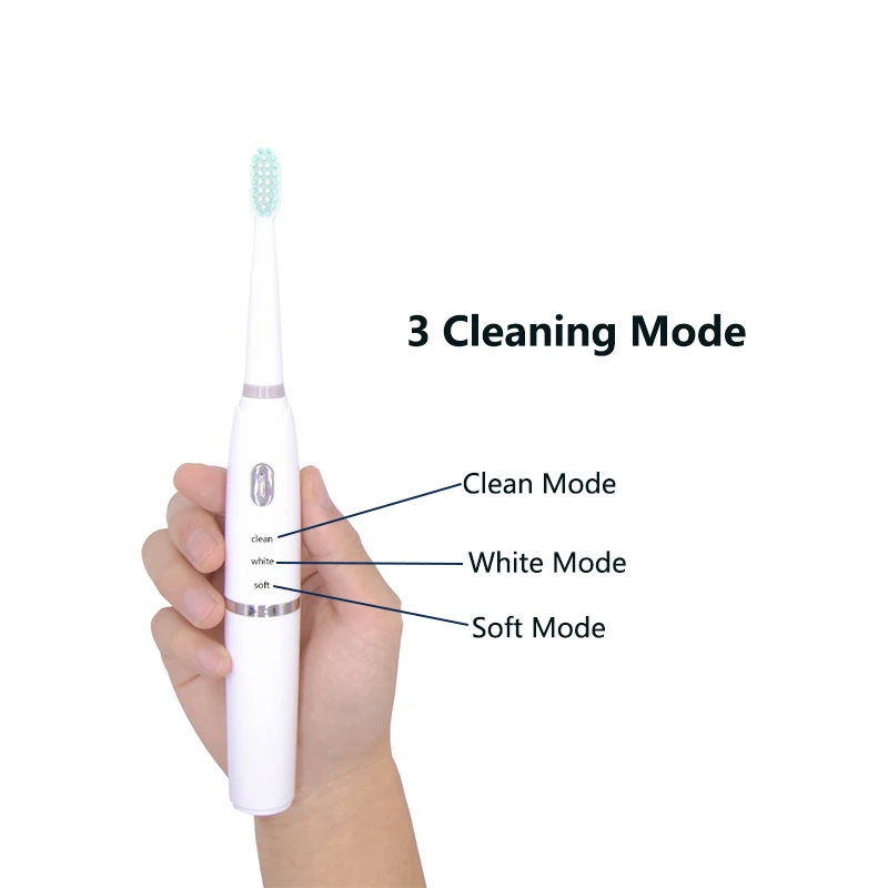 Sonic Electric Toothbrush Adult Timer Teeth Whitening Brush 3 Modes Waterproof IPX7 Tooth Brushes Replacement Heads Gift | Бытовая