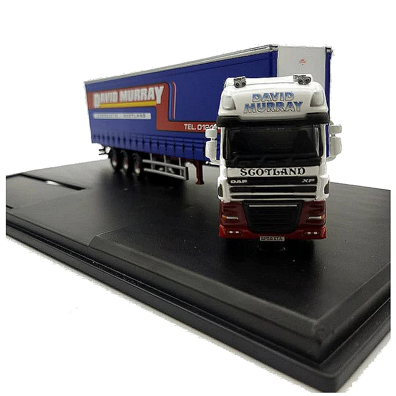 

1:76 Alloy Container Truck Model Truck Transporter, Car Model Decoration Scene Layout Collection Decoration Toys