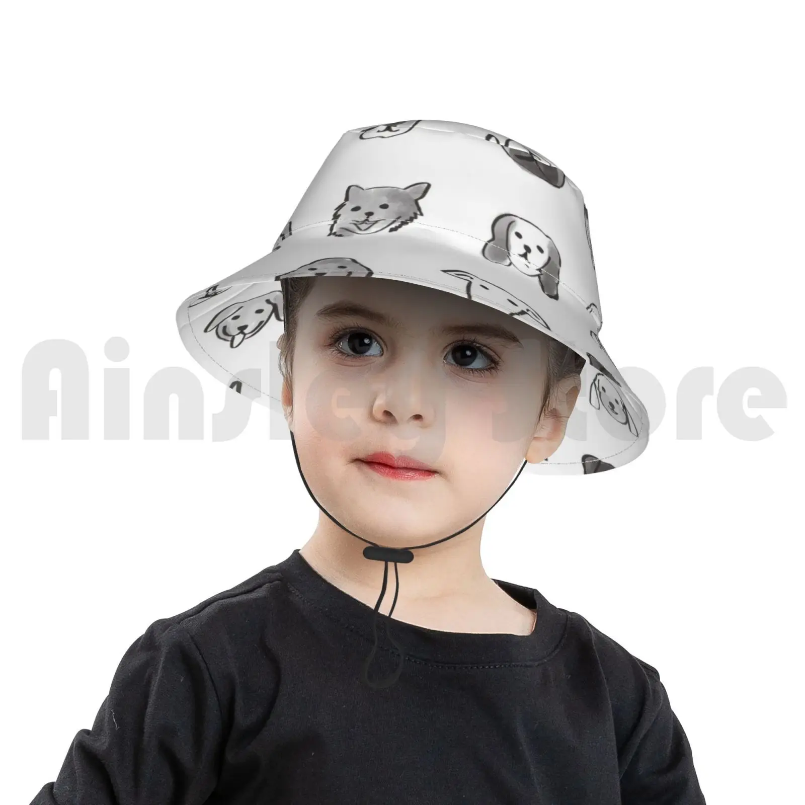 Шляпа от солнца для собак черно-белая Складная с УФ-защитой | Аксессуары одежды