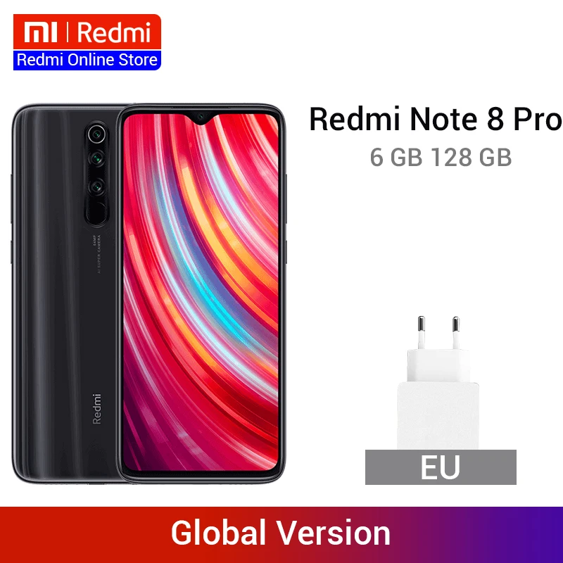 Xiaomi Redmi Note 8 Pro смартфон с четырёхъядерным процессором MTK Helio G90T ОЗУ 6 ГБ ПЗУ 128 4500 мАч