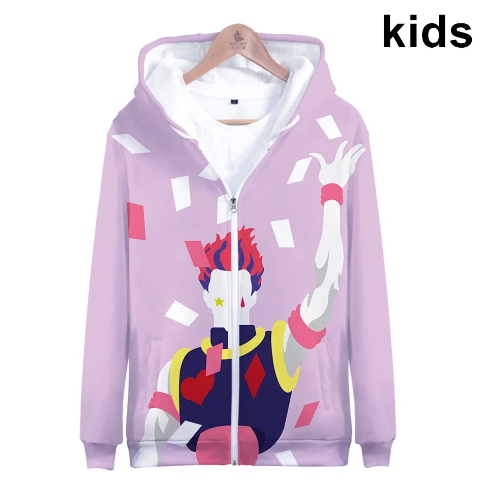 

3 to 14 years kids Hoodies Anime Hunter X Hunter 3d Printed Boys Girls Hoodie Sweatshirt Hisoka Cosplay Jacket Children Clothes