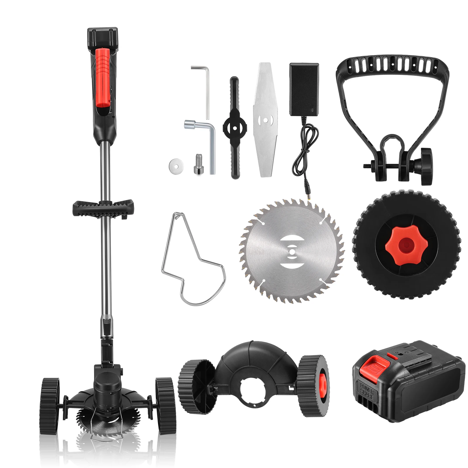 

Беспроводной триммер, 36 В, электрическая газонокосилка для прополки, с телескопической стойкой для замены лезвия