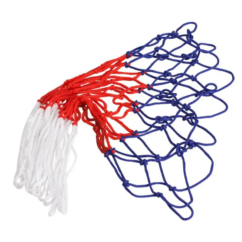 

Outdoor Sports Basketball Net Standard Nylon Thread Basketball Hoop Mesh Net Backboard Rim Ball Pum 12 Loops Basketball