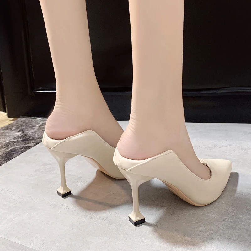 

Korean version of the new fashion wild pointed high heels multi-color soft personality ladies multicolor high heels W32-22