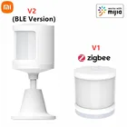 Датчик движения человеческого тела Xiaomi Mijia, датчик движения тела, беспроводной датчик ZigbeeBLE, 2 варианта, работает с приложением Mihome