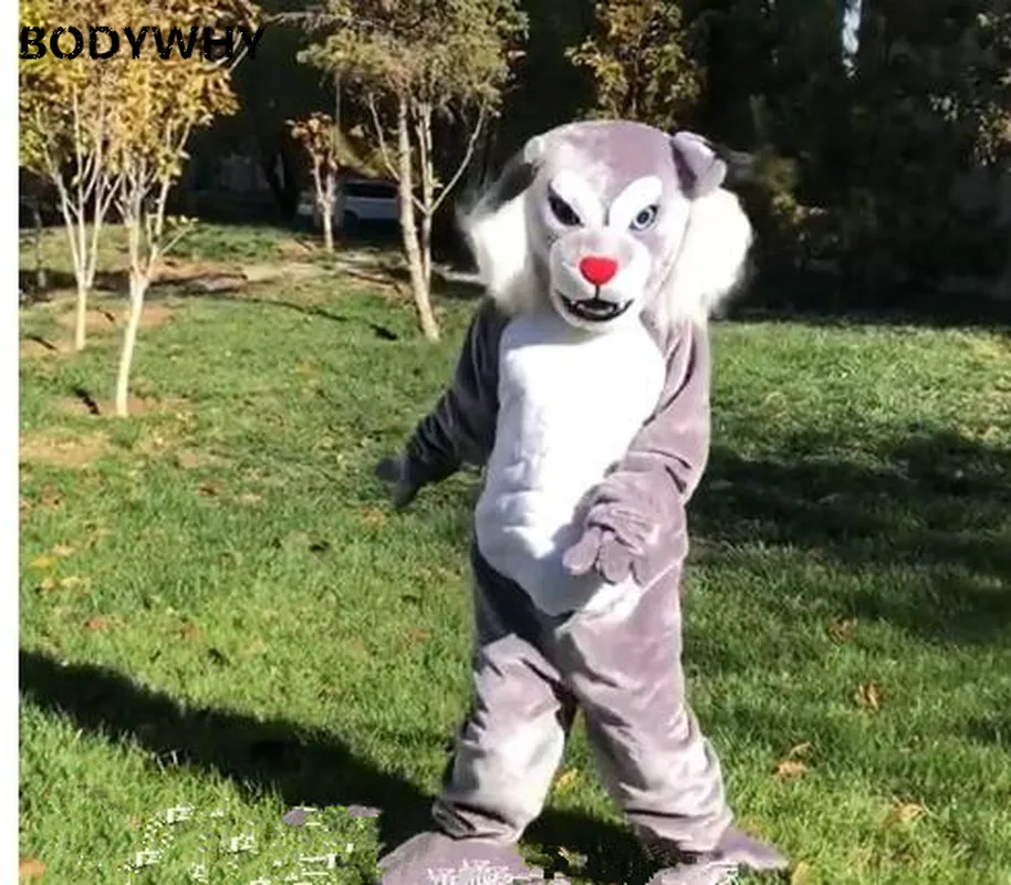 Рекламный милый новый костюм талисман с изображением тигра и дикого кота серый