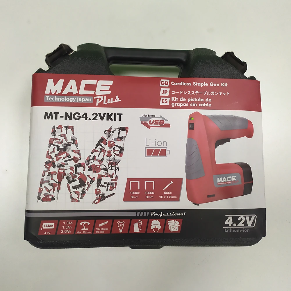 

4.2V Power Brad Nailer USB Rechargeable Lithium Battery Nail Portable Electric Nail Code Tool With USB Charging Cable