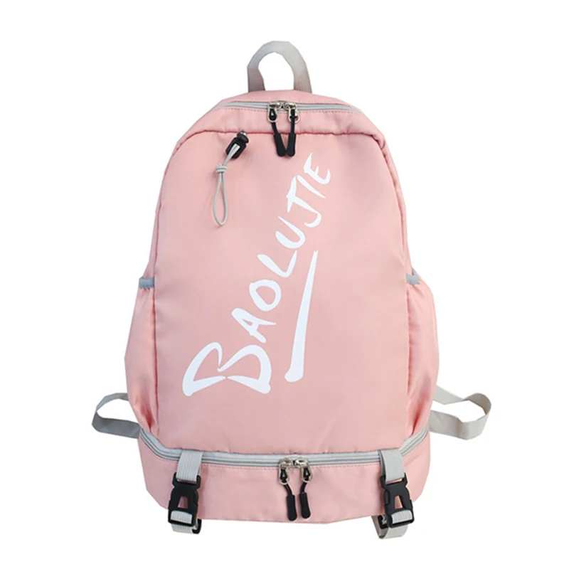 Pink Красный спортивный рюкзак студенческий фитнес сумка для женщин путешествия рюкзак обувь для хранения Gymtas Sac De Sport Mochila Sportbag XA894WA - Цвет: Pink