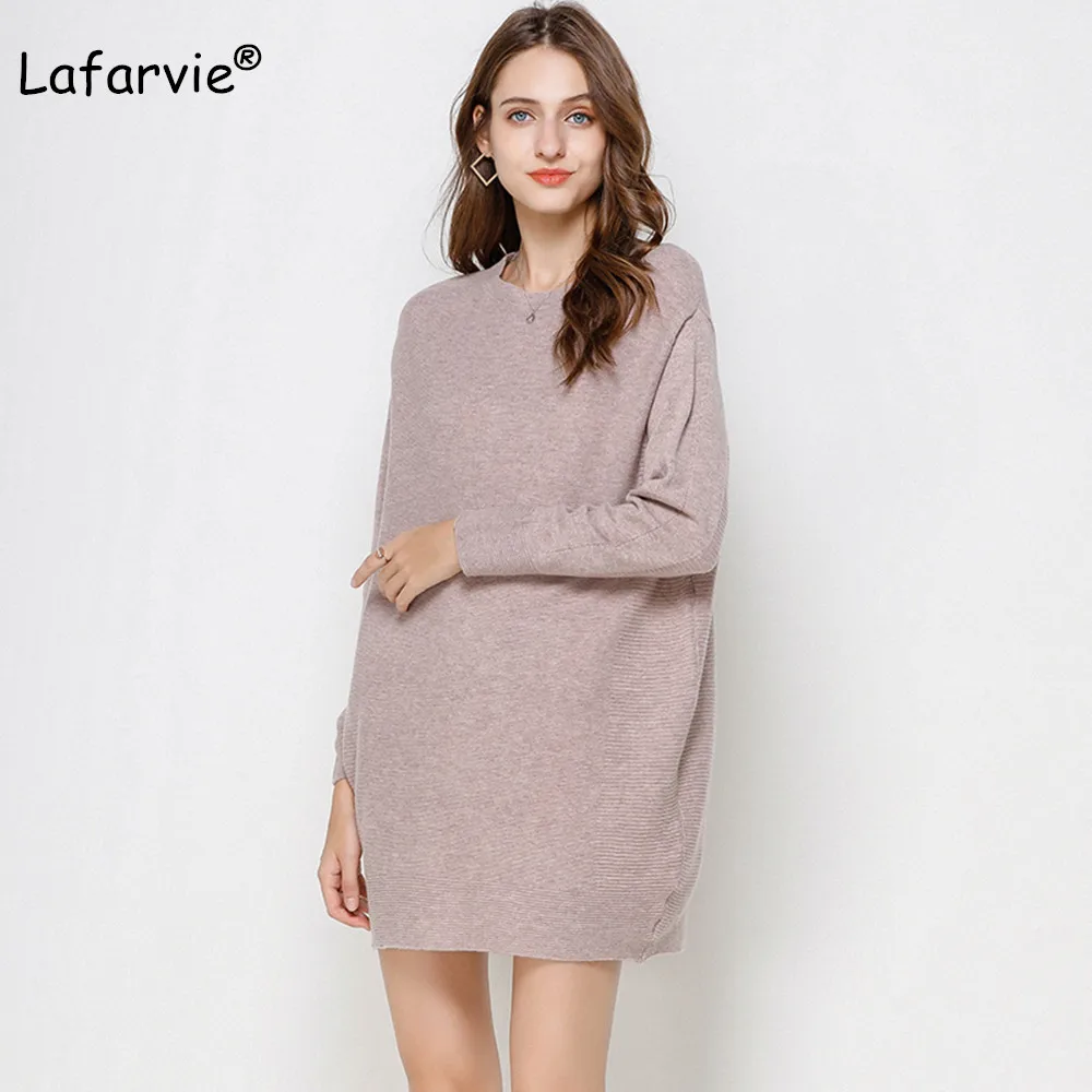 

Платье-Свитер женское, с круглым вырезом, 2020