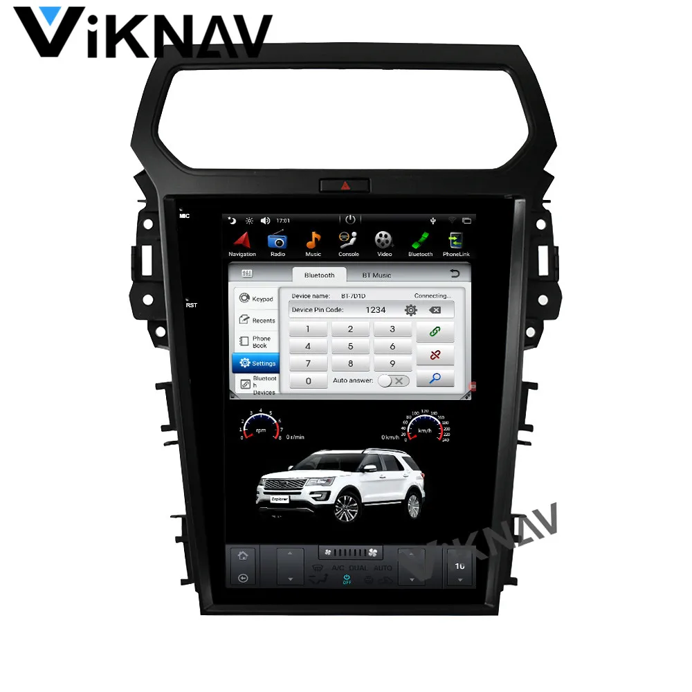 Автомобильный GPS-навигатор с вертикальным экраном для Ford Explorer 2013-2016 12 1 дюймов