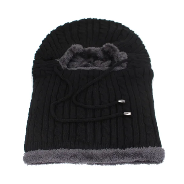 black Skullies Beanies женские зимние трикотажные изделия Beanie женский зимний шарф шапки для женщин Gorro шотландская шапочка с защитой зимняя шапка - Цвет: black