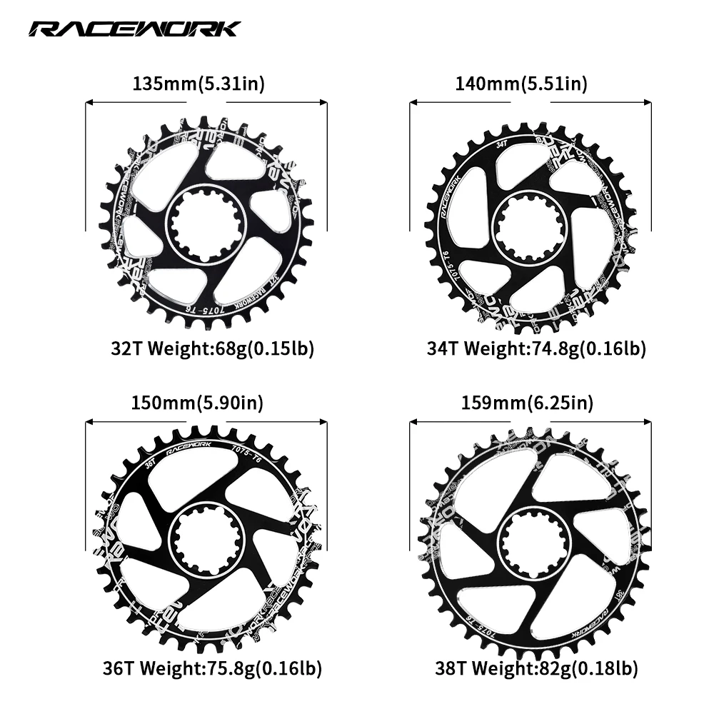 RACEWORK MTB велосипед GXP шатун со звездами для велосипеда Кривошип 170 мм 175 32/34/36/38T