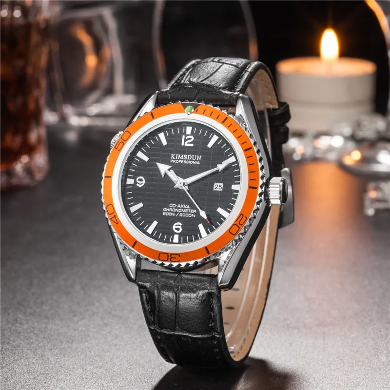 

KIMSDUN Men Watches Top Brand Luxury Stainless Steel Waterproof Quartz Watch Men Fashion Male Sport Military Watch