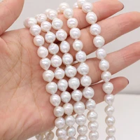 hot selling natural baroque shaped pearl round diy making bracelet necklace jewelry accessories 8 9mm36cmpiece