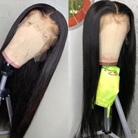 136 straight human hair wig malaysian lace frontal human hair wig for baby hair pre plucked with black women