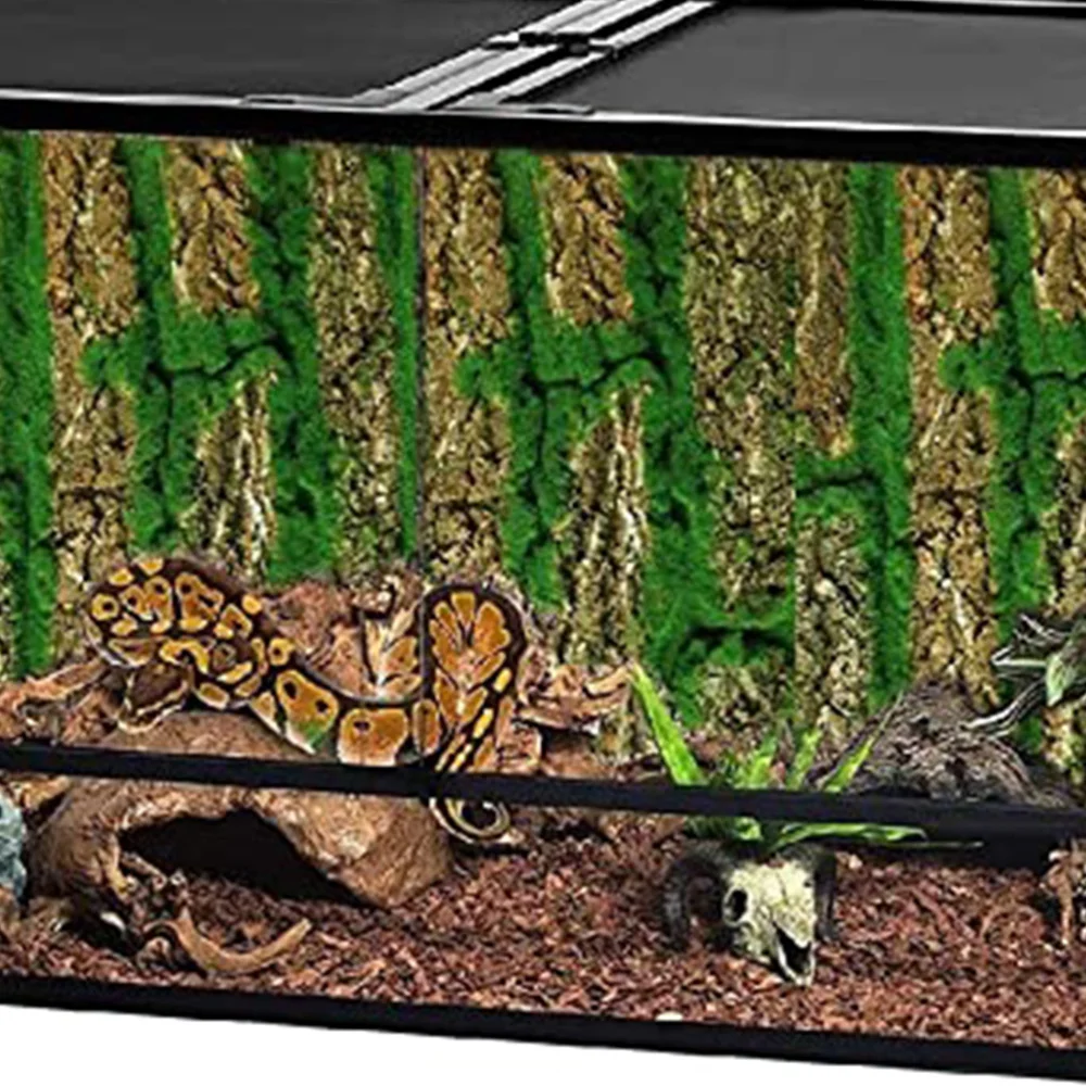 

2Pcs Emulated Bark Board Reptile Box Decorative Board Fish Tank Background Board