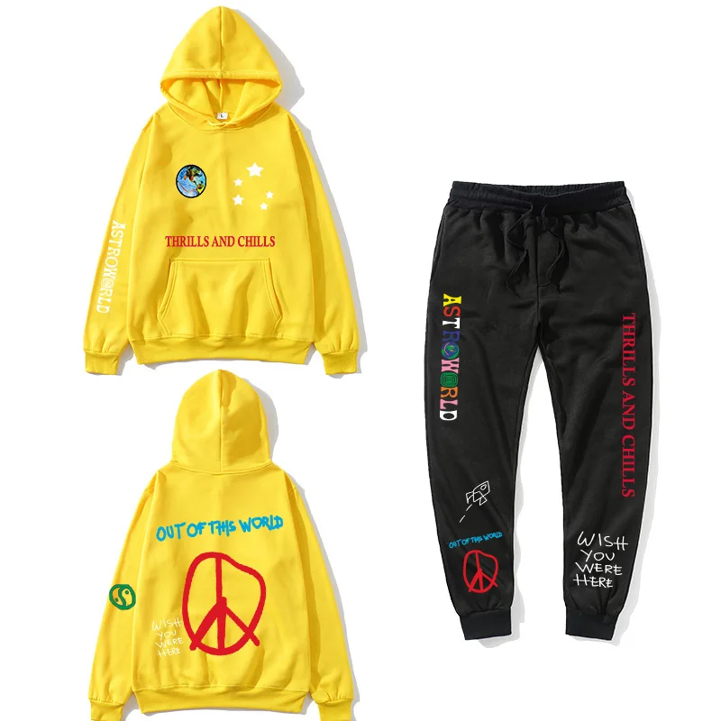 

Men's casual suit Hoodie 2021 fashion spring and autumn new men's sportswear women's Hoodie + pants suit loose sportswear