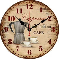 large wall clocks family tradition cafe clocks vintage arab numeral cuppuccin coffe design decorative wall clocks watches