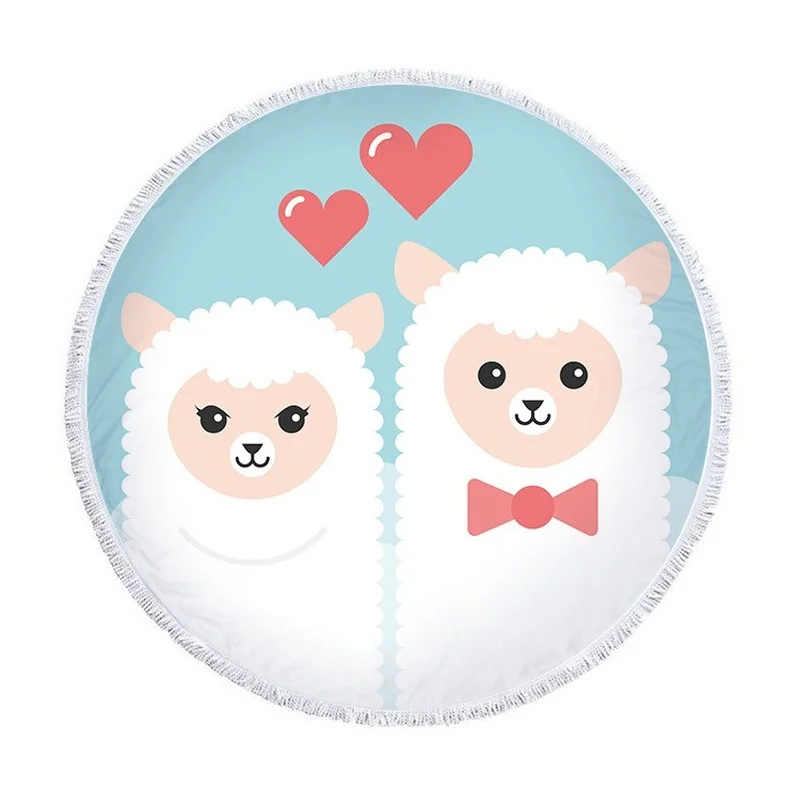 Милое полотенце из микрофибры альпака пляжное банное Большое парео