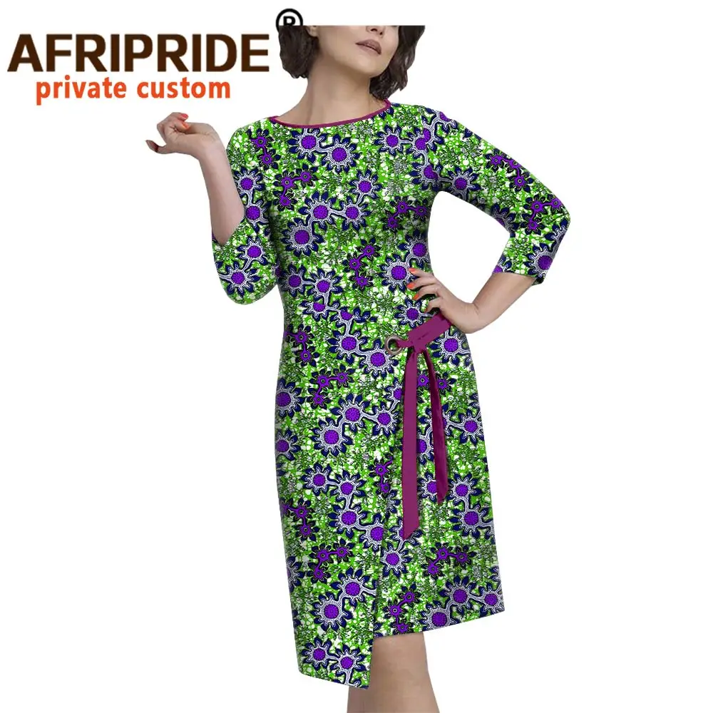 Африканская мода весна и осень платье для женщин AFRIPRIDE три четверти рукав до