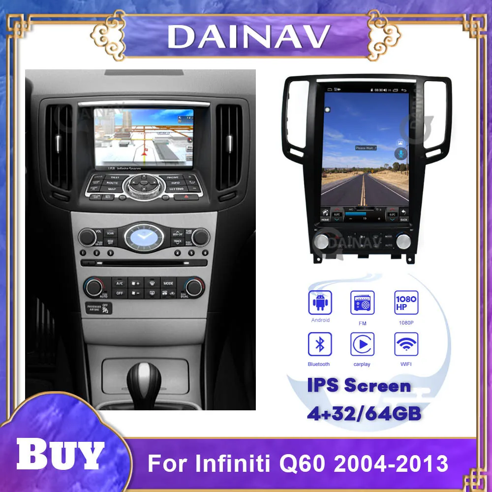 

2 DIN Android Car Radio GPS Navigation For infiniti Q60 2004 2005 2006 2007-2013 Car Stereo DVD Multimedia Player Autoradio