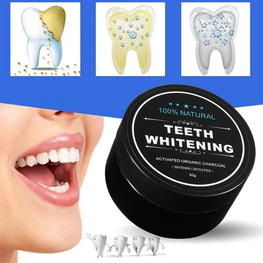 

30g Teeth Whitening Powder Smoke Coffee Tea Stain Remove Bamboo Activated Charcoal Powder Oral Hygiene Dental Tooth Care M88