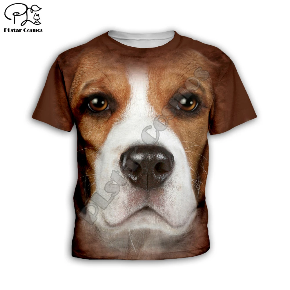 

Kids cute Dog face Children's wear 3d T-shirt Boys/Girls Printed funny pig/shark Top Short Sleeve Christmas Tshirts dropShip-KT3