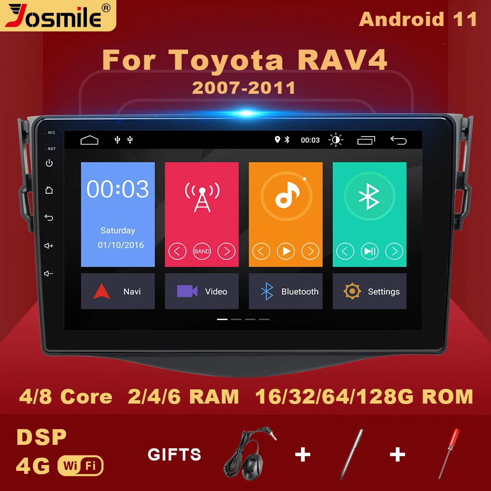 

2 Din Android 11 Автомобильный мультимедийный плеер для Toyota RAV4 Rav 4 2007 2008 2009 2010 2011 2012 радио GPS стерео видео воспроизведение голоса