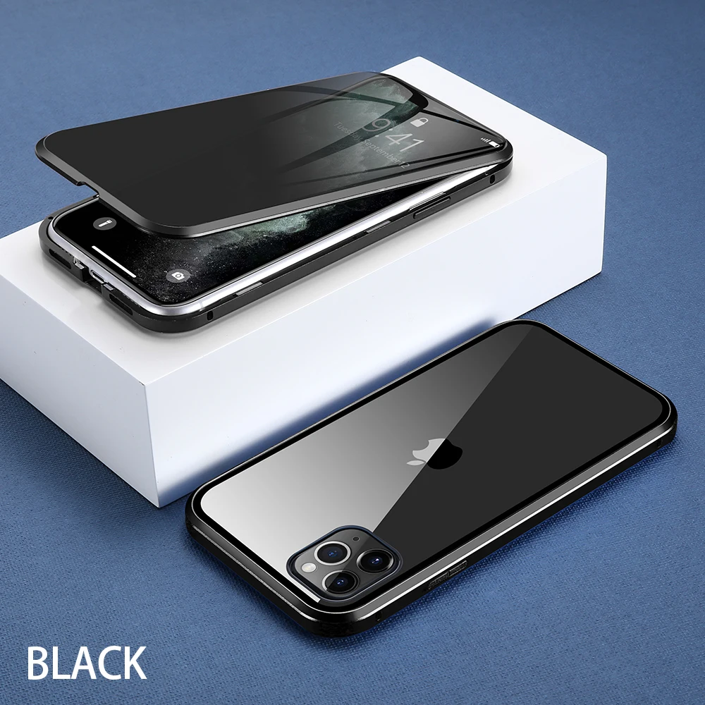 Магнитный чехол для iPhone X 7 8 7plus 8plus 11 Pro Max XR XS MAX HD закаленное стекло телефона PC |