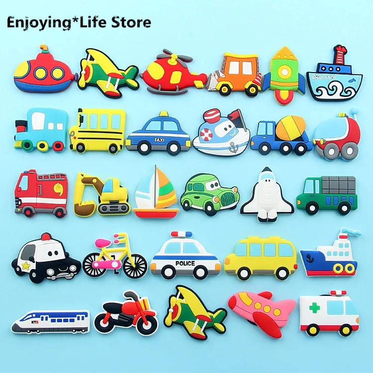 

New Transport Refrigerator Magnet Cartoon Children's Early Education Magnetic Stickers Home Decoration
