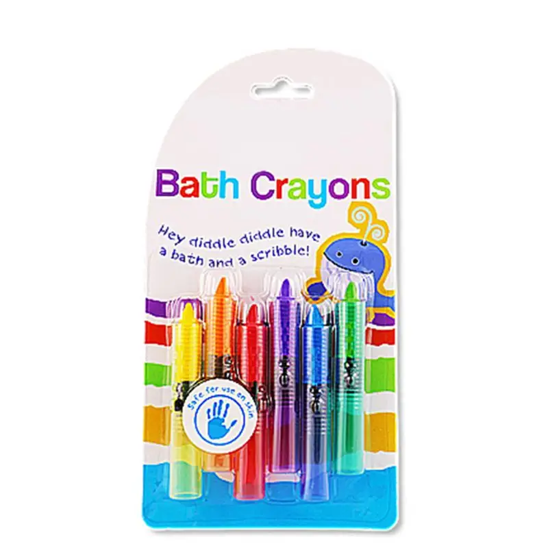 

Bath Time Toy Crayons - Multi-Coloured, Pack of 6 Bathing Toy Kids Pen Set