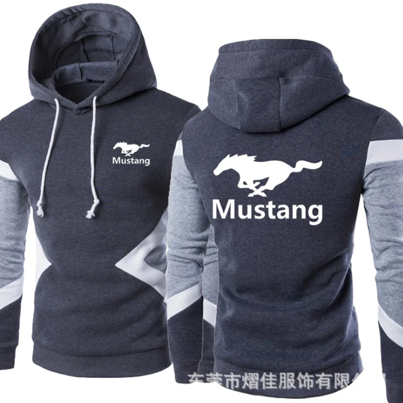 

2021 NEW Print Autumn Men for MUSTANG car logo Hoodies Sweatshirt Streetwear Jacket Hooded Tracksuit Pullover