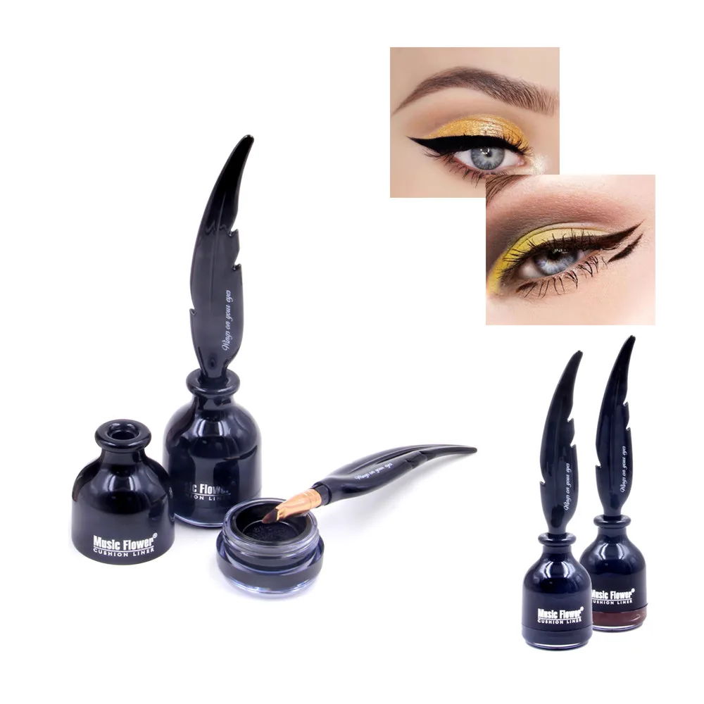 

Глаза косметика подводка-кушон для век Водонепроницаемый, Длительное Действие, подводка для глаз, карандаш черный быстросохнущие век натур...