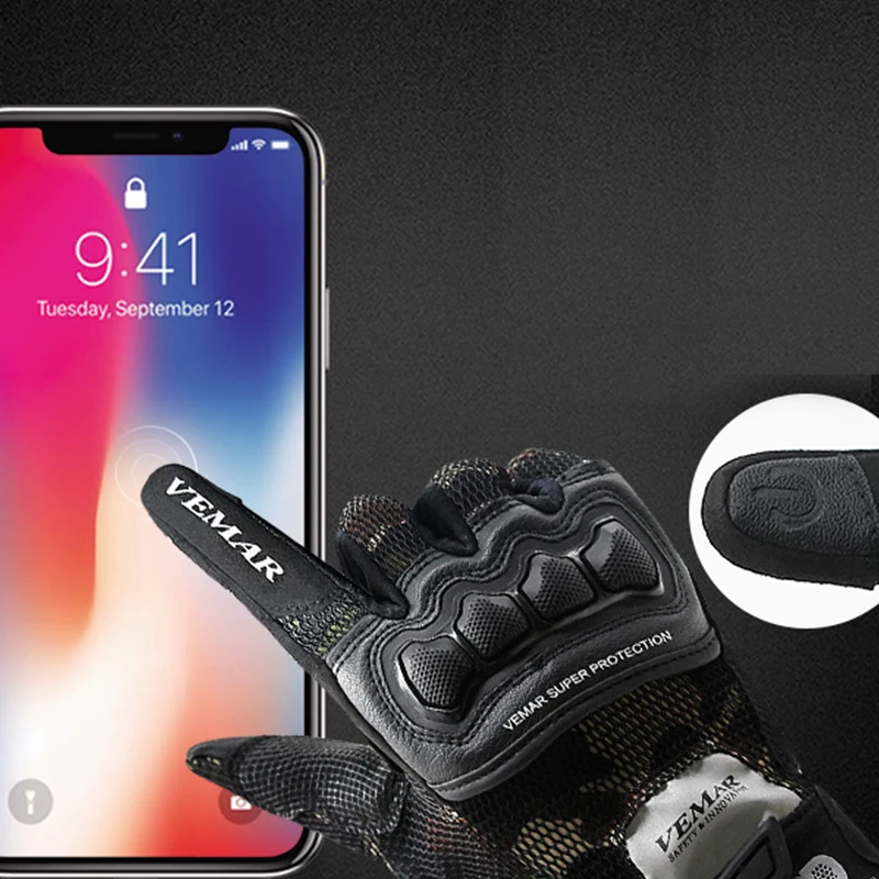 Перчатки для езды на мотоцикле велосипеде сенсорный экран светоотражающие