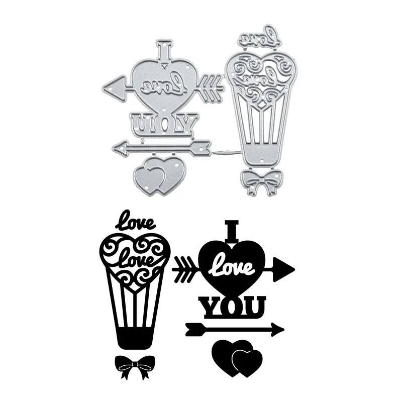 Eastshape металлические любовные сердечки режущие штампы воздушный шар DIY