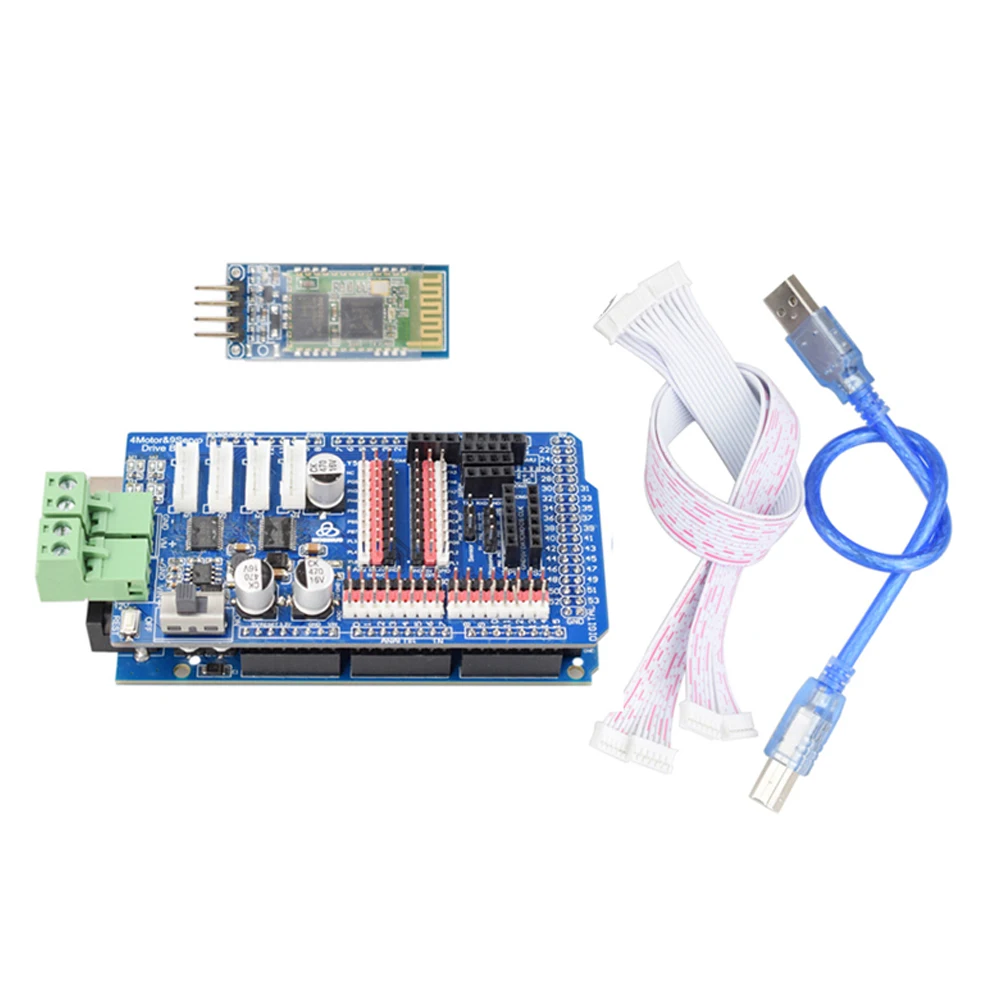 Фото Arduino Mega2560 RC Control 4WD робот-автомобиль роботизированный контроллер роботиотехника обучающий комплект с открытым исходным кодом №1