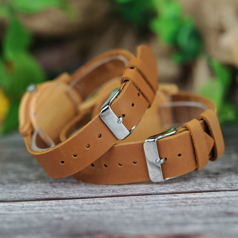 Минималистичные часы BOBO BIRD Lovers деревянные для мужчин и женщин кварцевые ручной