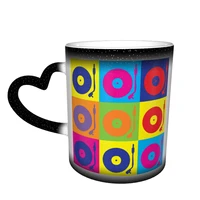 dj turntable mug classic pottery mug hot chocolate the changes color cheap cups