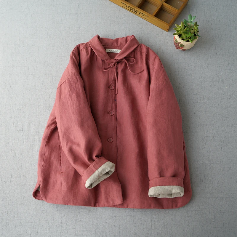 

Autumn Winter Women Brief All-match Loose Chinese Style Vintage Comfortable Warm Cotton Padded Short Jackets