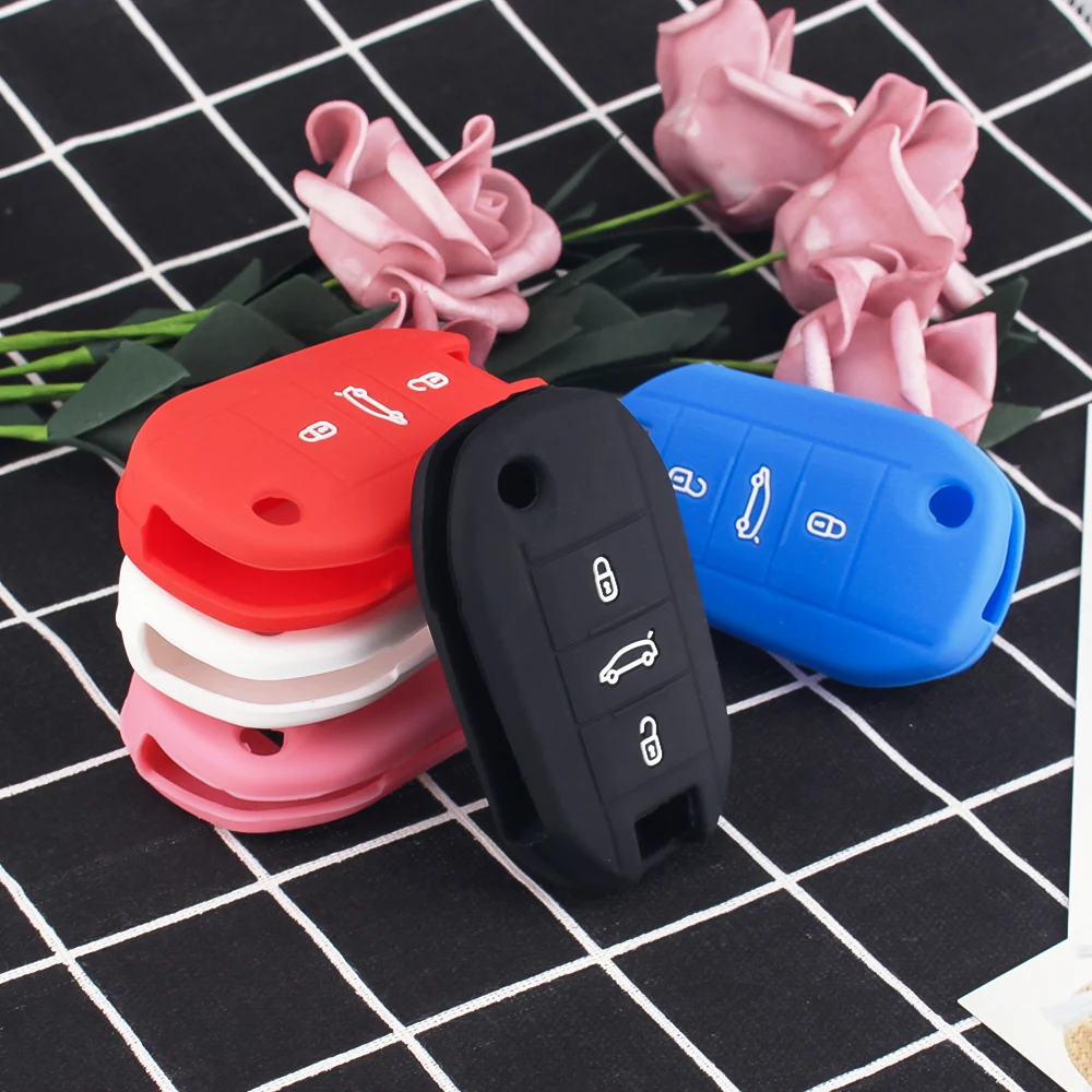 KEYYOU для Citroen C4 кактус C5 C3 C4L Peugeot дистанционного Чехол протектор чехол брелока 3