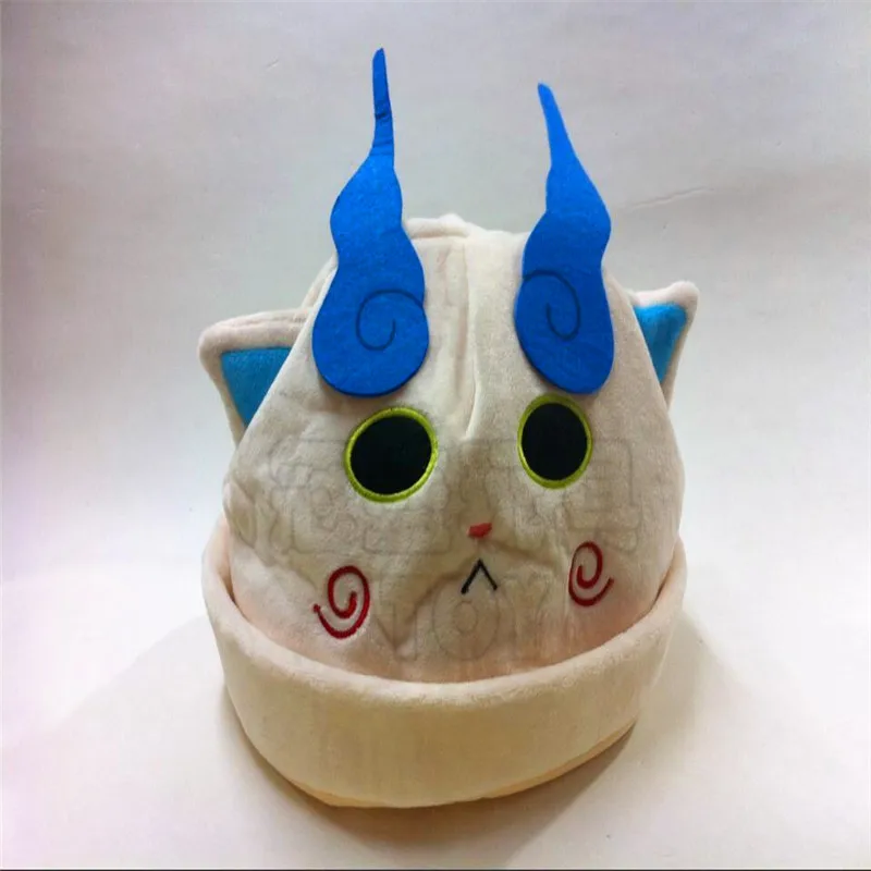 50 см вокруг Новый Косплей Япония часы Yokai шапка шляпа Red Cat Koma San мягкая плюшевая
